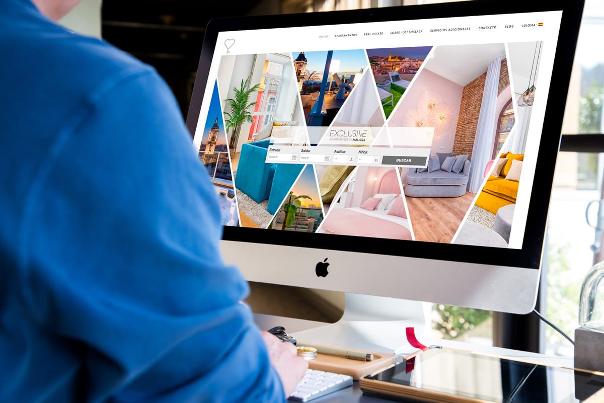 diseño de landing page para web de reservas de apartamentos