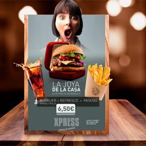restaurante Xpress, campaña creativa para carteles exteriores del local