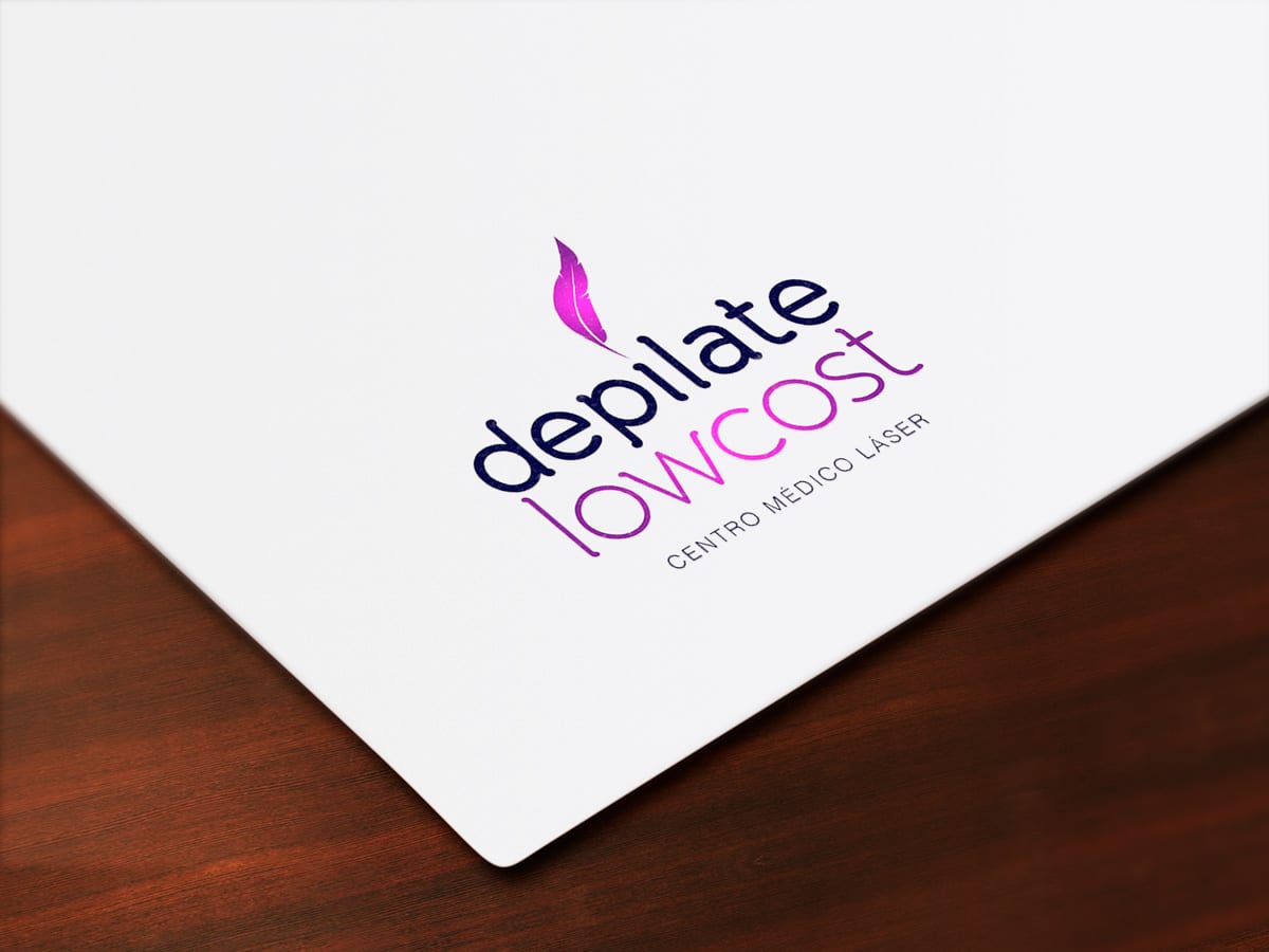 Depílate Low Cost, diseño de logotipo para empresa del sector estetica