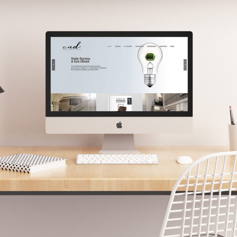 END MÁLAGA diseño de pagina web para escuela de interiorismo