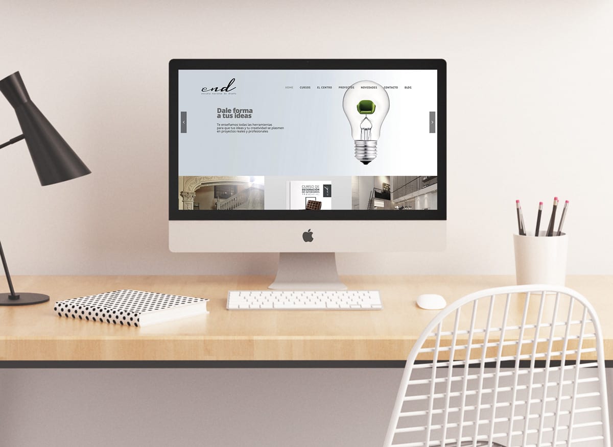 diseño de pagina web para escuela de interiorismo