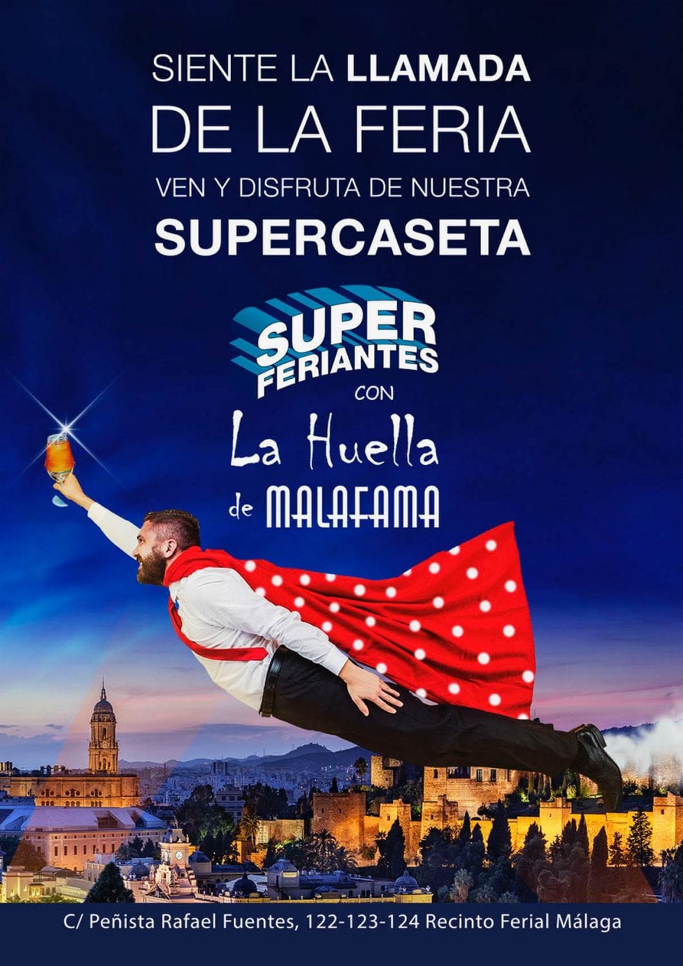 cartel creativo para la feria y Malafama