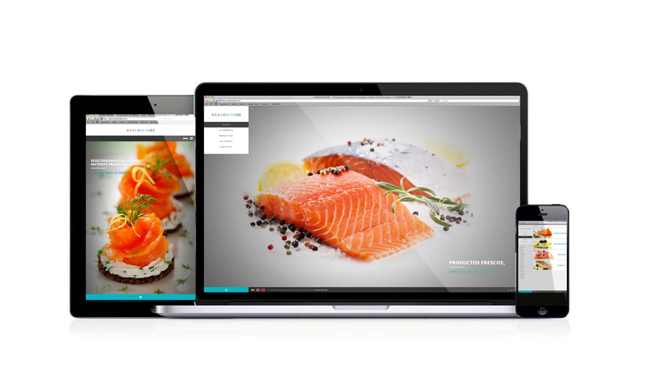 oceannature, diseños responsive y adaptados a dispositivos