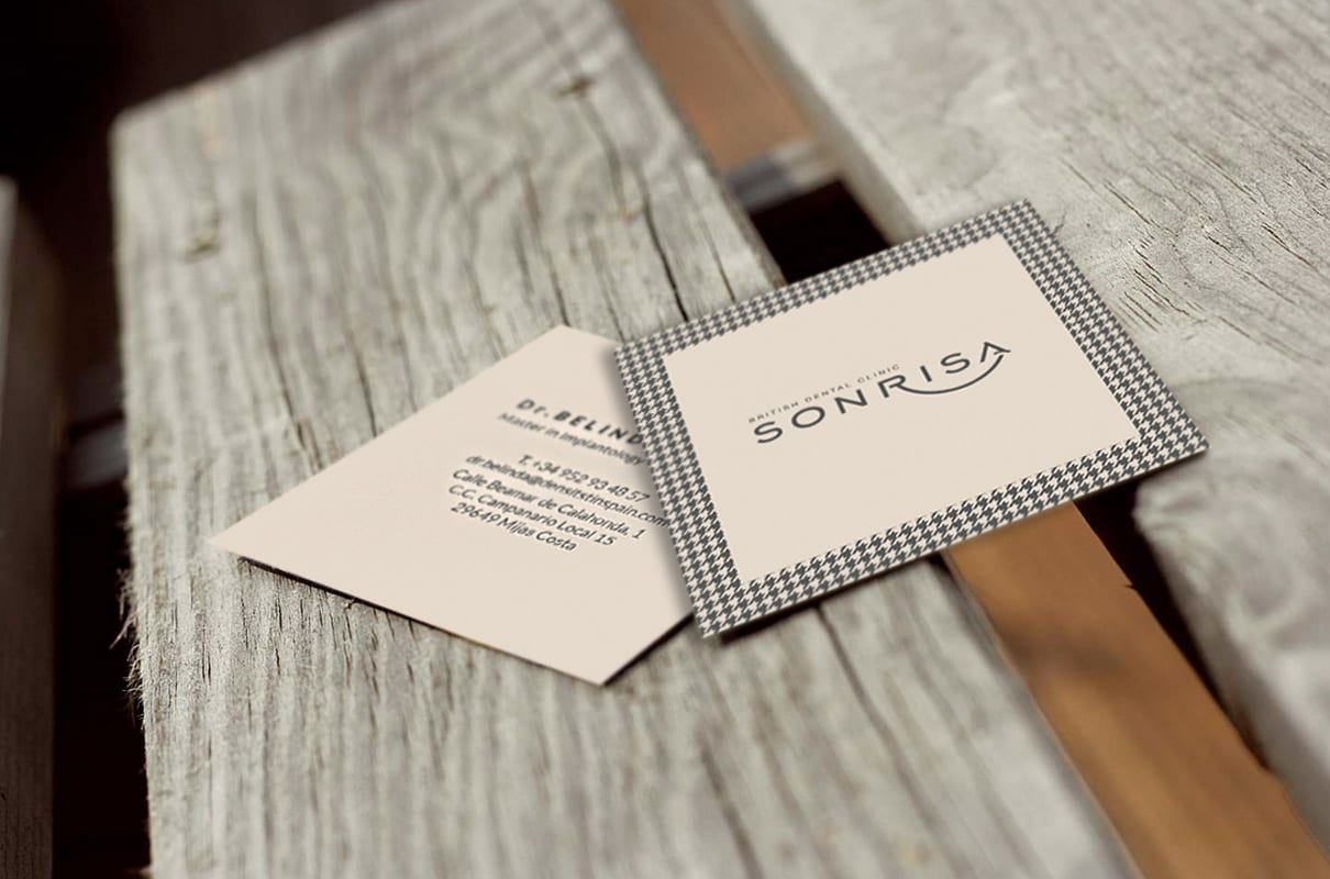 tarjetas visita branding, Sonrisa, Mijas Málaga
