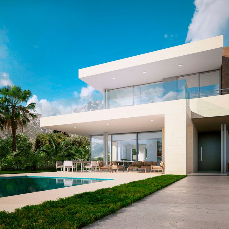 exteriores realizados en 3d con 3d max