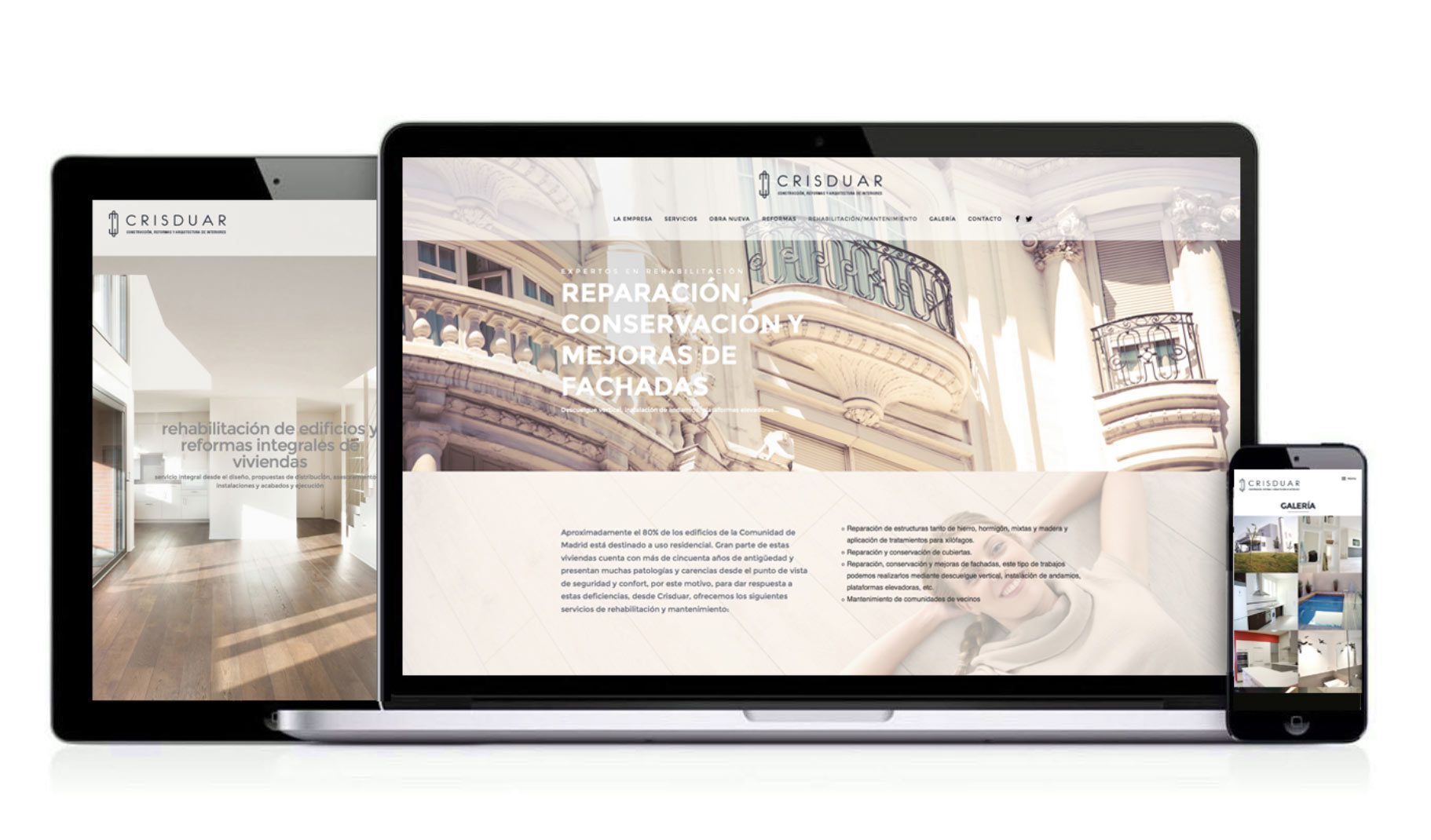 DISEÑO DE PÁGINA WEB PARA EMPRESA DE CONSTRUCCIÓN Y REFORMAS DE MADRID
