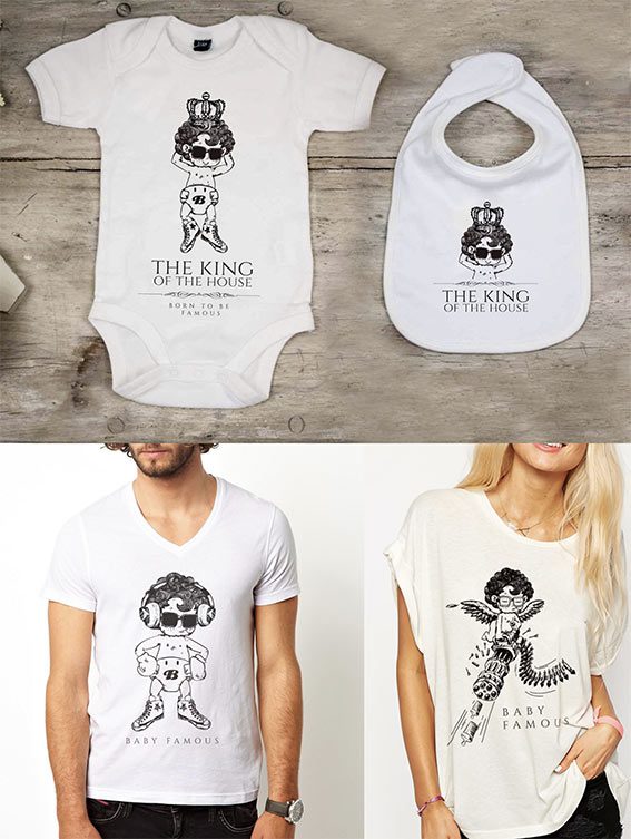 DISEÑO DE GRÁFICAS ORIGINALES PARA CAMISETAS DE BEBÉS Y PADRES EN MARBELLA