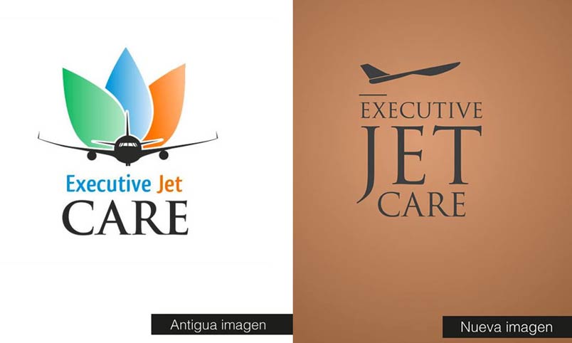 antes y despues de logotipo de marca, rebranding
