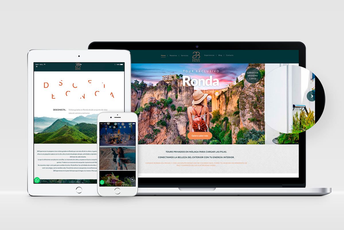 DISEÑO WEB PARA EXPERIENCIAS EN VIAJES