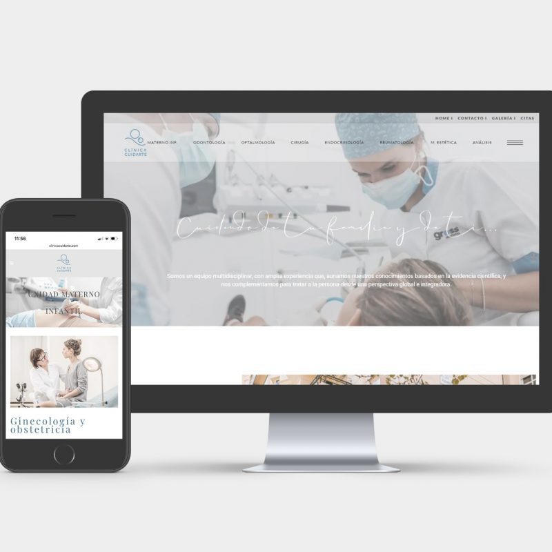 CUIDARTE MÁLAGA DISEÑO RESPONSIVE WEB PARA CLINICA