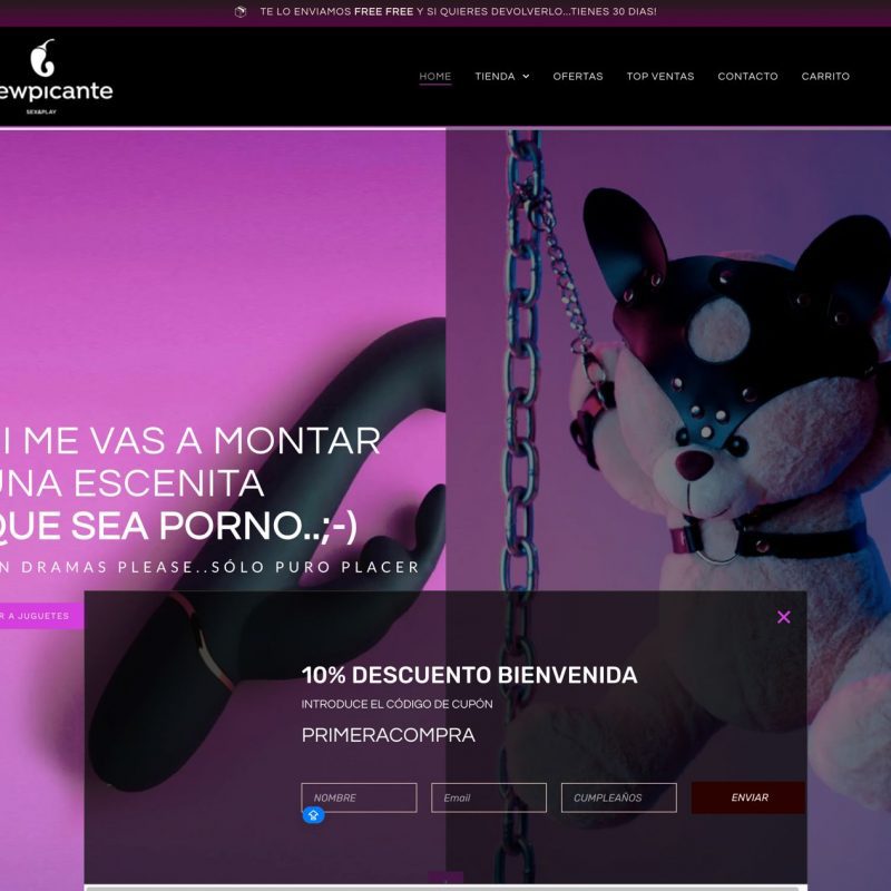 NEWPICANTE MÁLAGA DISEÑO WEB PAGINA EROTICA