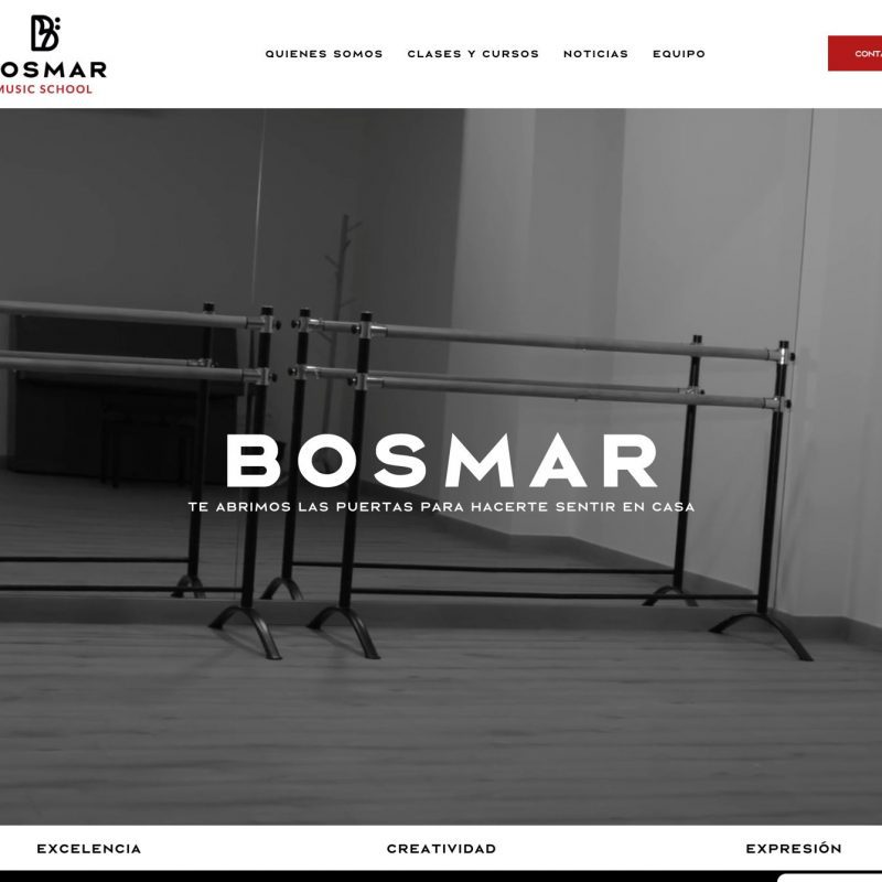 BOSMARMÁLAGA DISEÑO WEB ESCUELA MUSICA